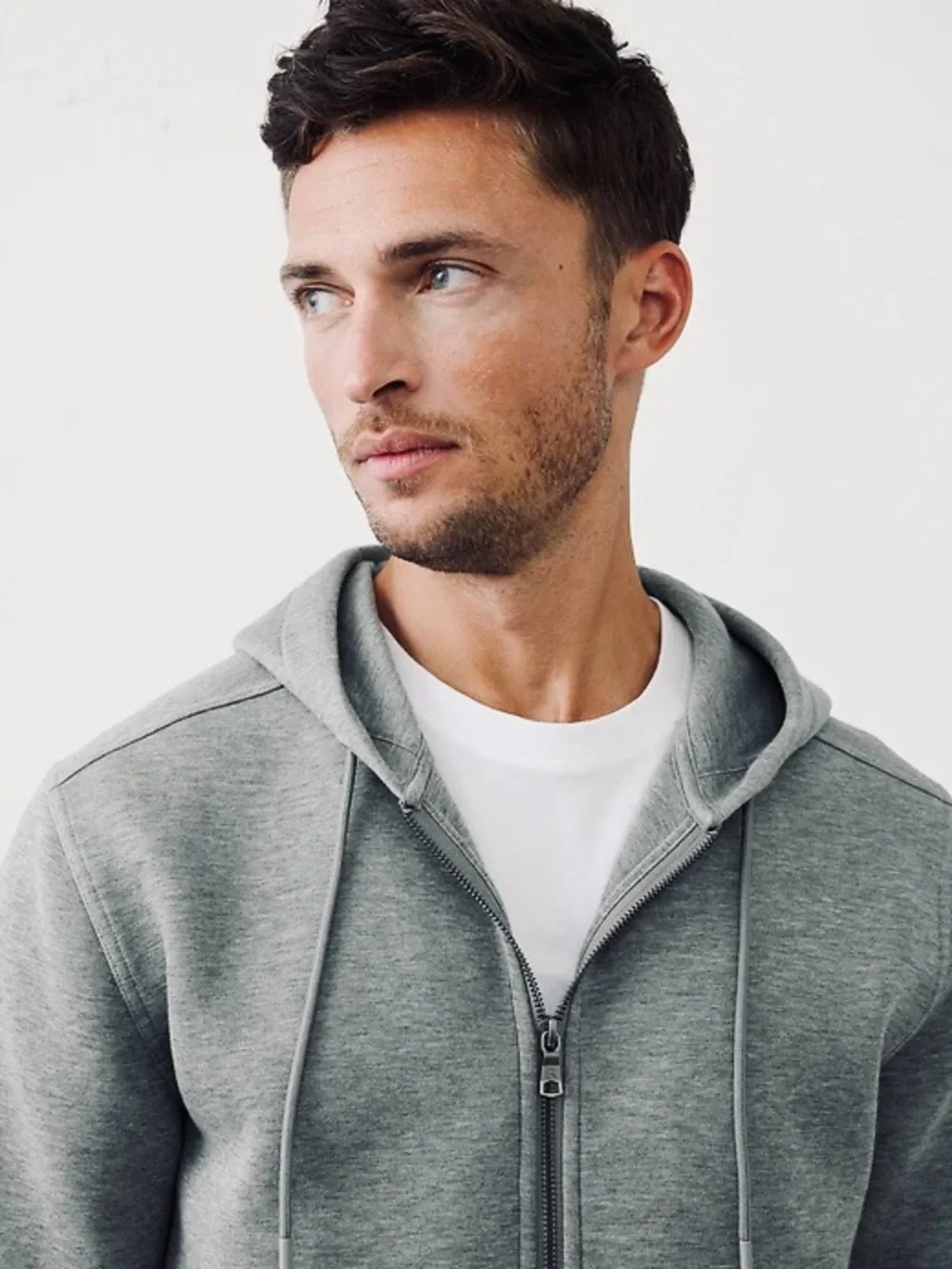 BANANA REPUBLIC Grey Zip Hoodie Sweatshirt w Pockets Jacket Full Zipper Sweater